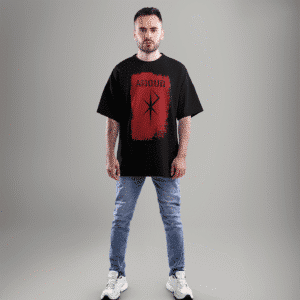 AMOUR Oversized Black Tee