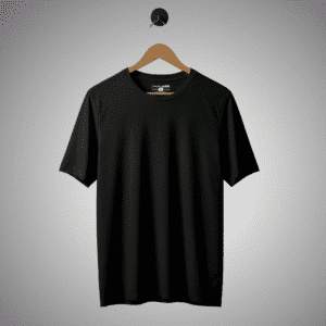 Solid Black Regular Fit T-Shirt - 100% Cotton