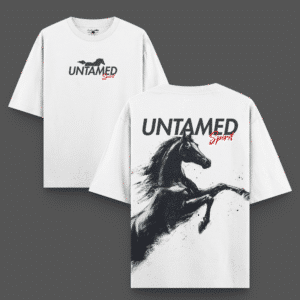 Untamed Spirit Oversized T-Shirt – Premium Cotton | Horse Graphic Tee
