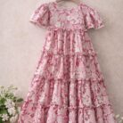 Pink Meadow Ankle-Length Summer Dress for Little Girls imag