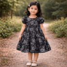 Bloom Midnight Floral Cotton Frock